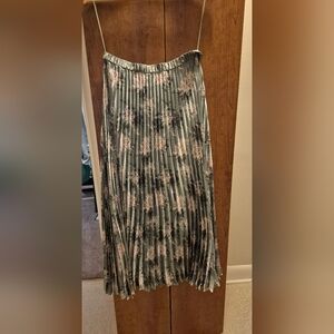 Ricki's Floral Pleated Maxi Skirt in Blue and Pink